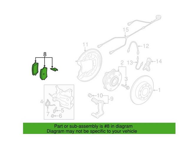 Disc Brake Pad Set - Rear (272mm)